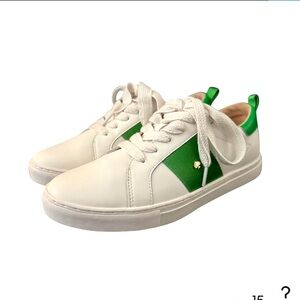 NWOT KATE SPADE - Ainsley White and Green Sneakers